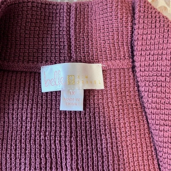 Belle by Kim Gravel Pink Cozy Cardigan - Picture 6 of 6